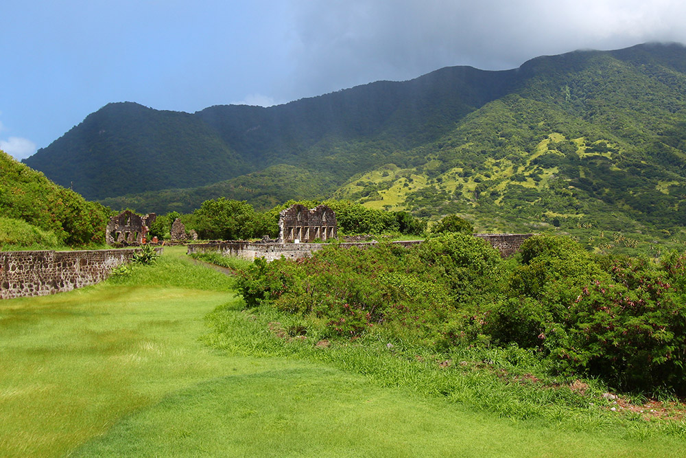 Hiking up the mountains in St. Kitts and Nevis