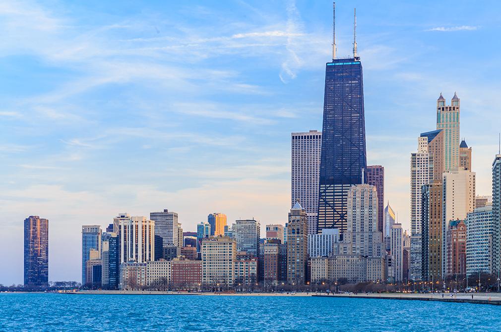 Views of Chicago’s skyline from the water
