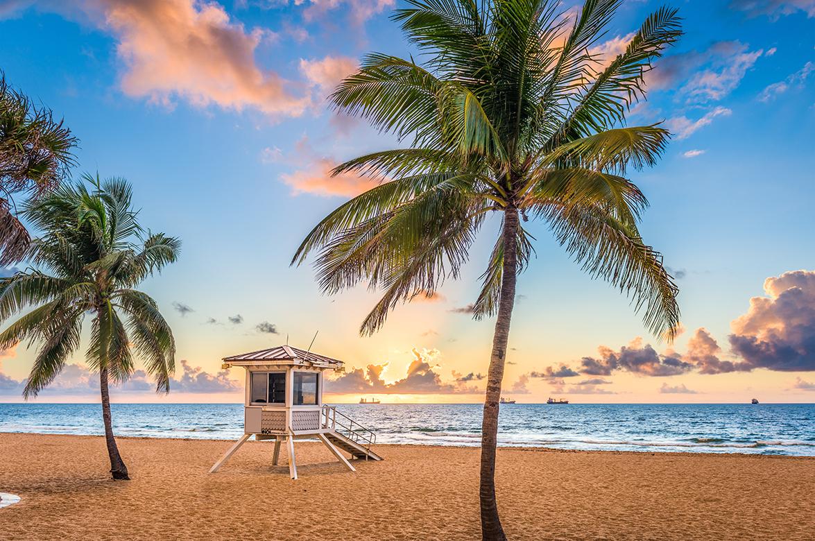 Beaches and waterfront view in Fort Lauderdale, Florida